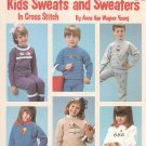 Leisure Arts Kid's Sweats and Sweaters Leaflet 433 Cross Stitch Anne Van Wagner Young
