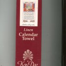 Never Used Kay Dee A Peach Of A Day Linen Calendar Towel 1998 Style F3225