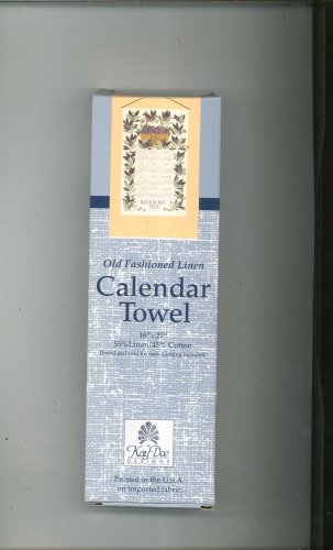 Never Used Kay Dee Blueberry Time Linen Calendar Towel 2002 Style F3271