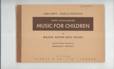 Orff Schulwerk Music For Children II Edition 4866 Vintage Music