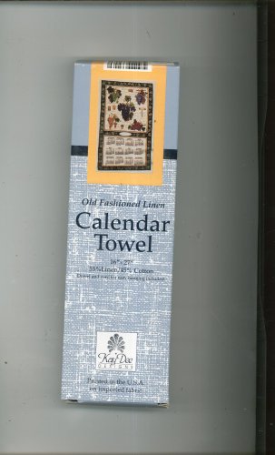 Never Used Kay Dee Vintage Grape Linen Calendar Towel 2008 Style F3246