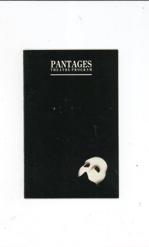 The Phantom Of The Opera Pantages Theatre Souvenir Program 1991