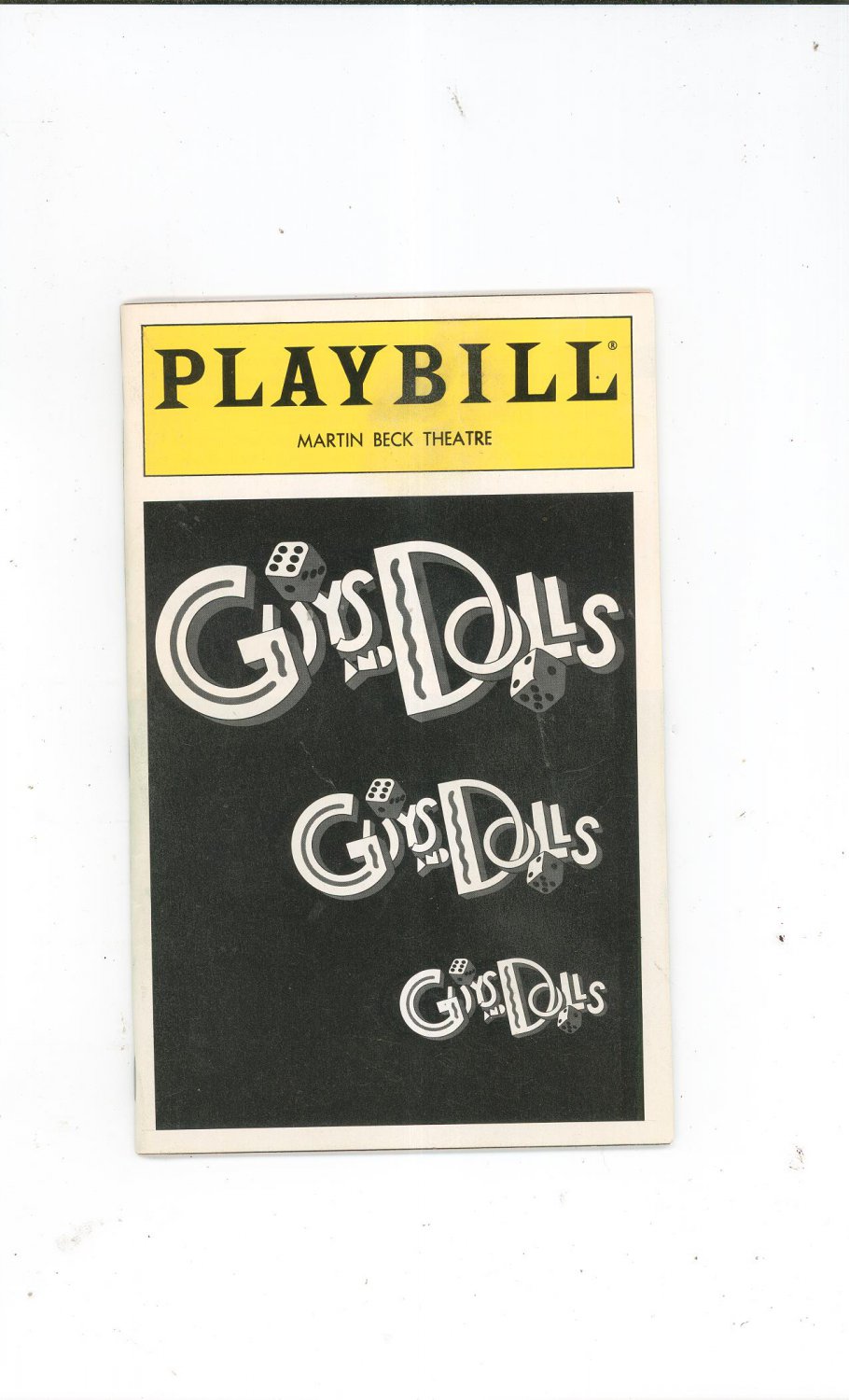 Playbill Guys And Dolls Martin Beck Theatre Souvenir Program 1993