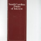 Vintage South Carolina Points Of Interest Travel Brochure Booklet 1978