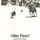 New Mexico Calendar Of Events Summer 1981 - Fall 1981 Que Pasa