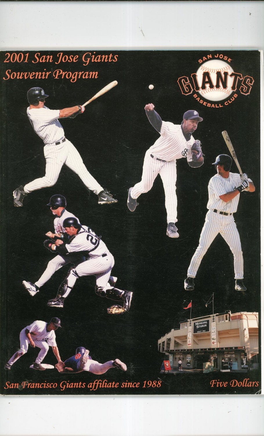 San Jose Giants Souvenir Program 2001 Baseball