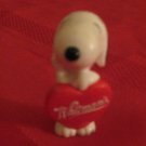 Snoopy With Red Heart Figurine Whitman Candies
