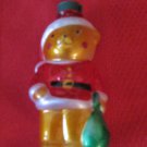 Avon Teddy Bear Glass Light Cover Ornament With Box And Instructions