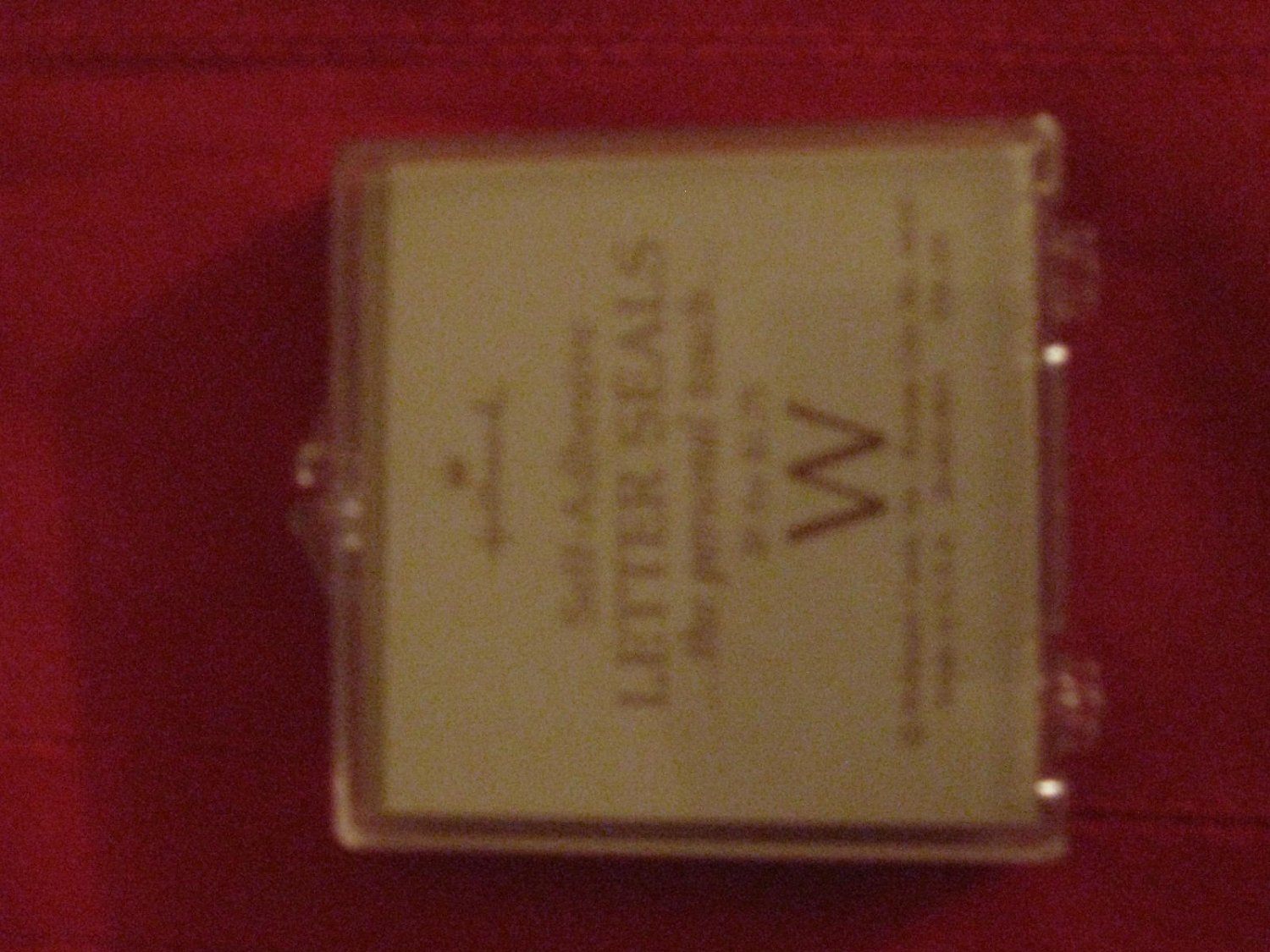 Hallmark Self Adhesive Letter W Seals Gold Colored In Plastic Case