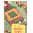 Mary Blake Favorite Recipes Cookbook Vintage Carnation 1954