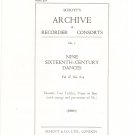 Schott's Archive Of Recorder Consorts  Number 4 Vintage