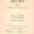 Sweet Georgia Brown Vintage Sheet Music Bernie Pinkard Casey Remick