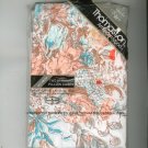 Thomaston American Mood Two Pillow Cases Peach & Blue Flowers In Package