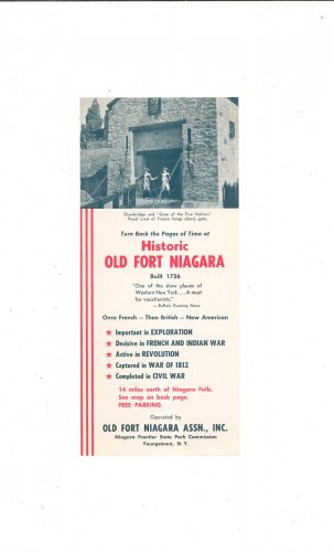 Vintage Historic Old Fort Niagara Travel Brochure New York