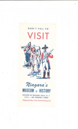 Vintage Don't Fail To Visit Niagara's Museum Of History Travel Brochure New York
