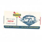Vintage Sunoco Credit Card Envelope Litho Gasoline