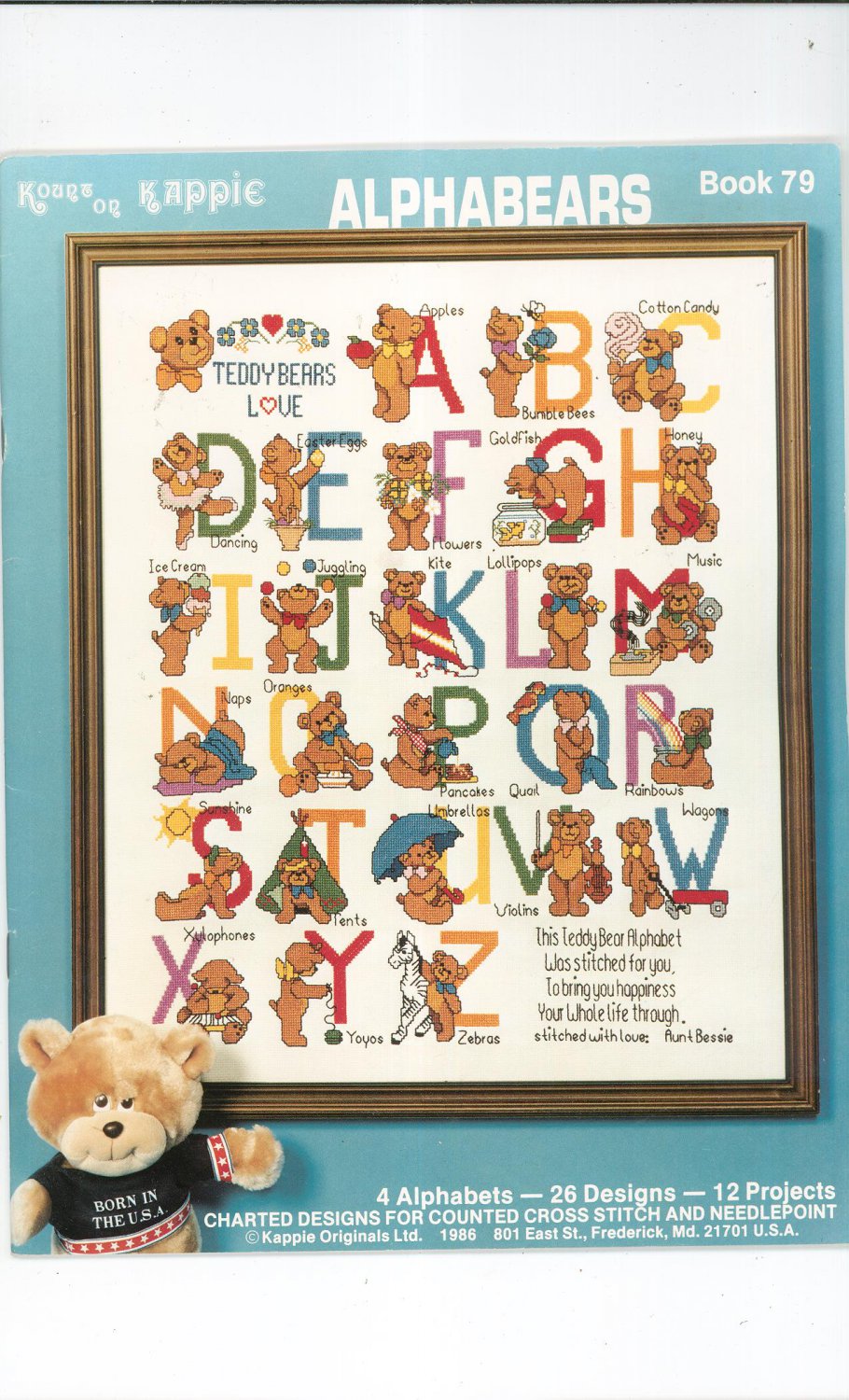 Alphabears Book 79 Cross Stitch & Needlepoint Alphabets Designs Projects