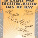 Day By Day In Every Way I'm Getting Better Day By Day Sheet Music Vintage Jerome Schwartz Remick