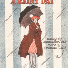I've Been Saving For A Rainy Day Clark & Swanstrom Sheet Music Fisher Vintage