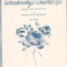 Tschaikowsky's Concerto No. 1 For Piano The Great Lie Sheet Music Robbnins Royal Vintage