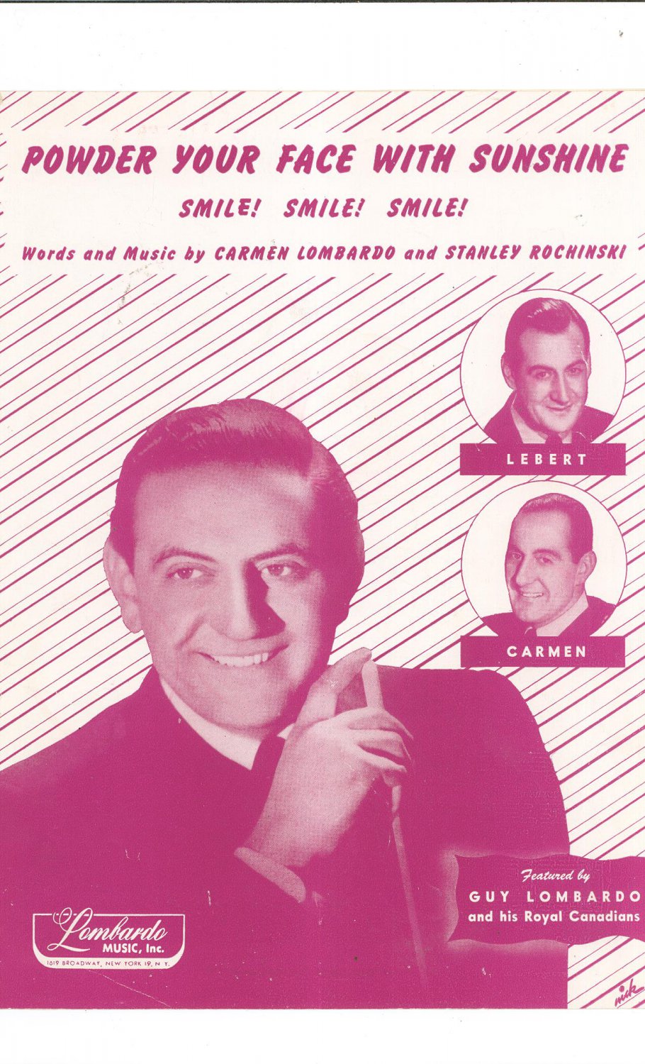 Powder Your Face With Sunshine Smile Smile Smile Guy Lombardo Carmen