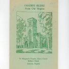 Favorite Recipes From Old Virginia Cookbook Regional Grace Church Walker's Parish Cismont