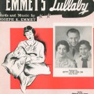 Emmet's Lullaby Emmet Sheet Music Calumet Vintage