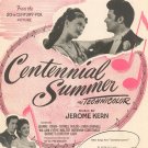 Vintage All Through The Day Hammerstein & Kern Sheet Music Centennial Summer