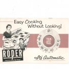 Vintage Easy Cooking Without Looking It's Automatic Tem Trol Roper Gas Ranges