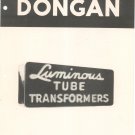 Vintage Dongan Luminous Tube Transformers Catalog / Pamphlet