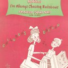 Vintage I'm Always Chasing Rainbows Sheet Music Children's Edition Piano Solo
