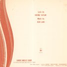 Vintage Everybody Loves Somebody Sheet Music Taylor Lane