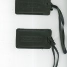 Lot Of 2 Lands End Black Leather Luggage Tags