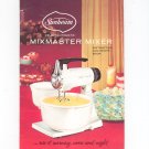 Vintage Sunbeam Deluxe Automatic Mixmaster Mixer Manual And Cookbook
