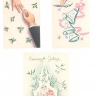 Vintage Lot Of 6 Assorted Anniversary & Wedding Cards With Envelopes Unused