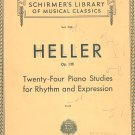 Heller Op. 125 Piano Studies Volume 766 Schirmers Library Vintage