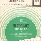 Vintage Children's Songs For Chord Organs Fun Series GTR
