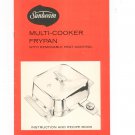Sunbeam Multi Cooker Frypan Manual & Cookbook Vintage