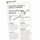 Black & Decker Electric Shrub & Hedge Trimmer Manual 8118 8124 8134 8144
