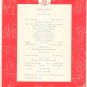 Vintage Manoir Richelieu Murray Bay P.Q. Dinner Menu June 1952