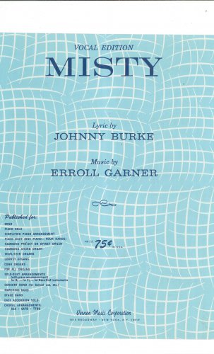 Misty Sheet Music Vocal Edition Burke & Garner Vernon