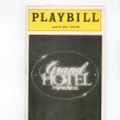 Grand Hotel The Musical Playbill Martin Black Theatre 1990 Souvenir