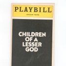 Children Of A Lesser God Playbill Longacre Theatre 1981 Souvenir