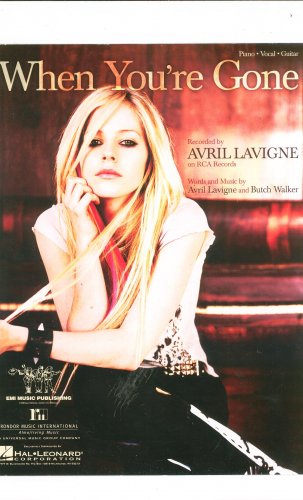 When You're Gone Sheet Music Avril Lavigne Piano Vocal Guitar
