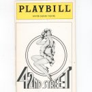 42nd Street Winter Garden Theatre Playbill Souvenir  1981