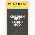 Children Of A Lesser God Playbill Longacre Theatre 1981 Souvenir Error Double Cover
