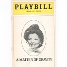 A Matter Of Gravity Playbill Broadhurst Theatre 1976 Katharine Hepburn  Souvenir