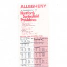 Vintage Allegheny Airlines 1975 Timetable Hartford Springfield Providence Not PDF