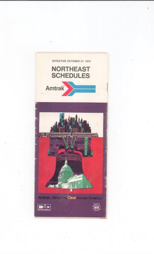 Vintage Amtrak Northeast Schedules 1974 Not PDF
