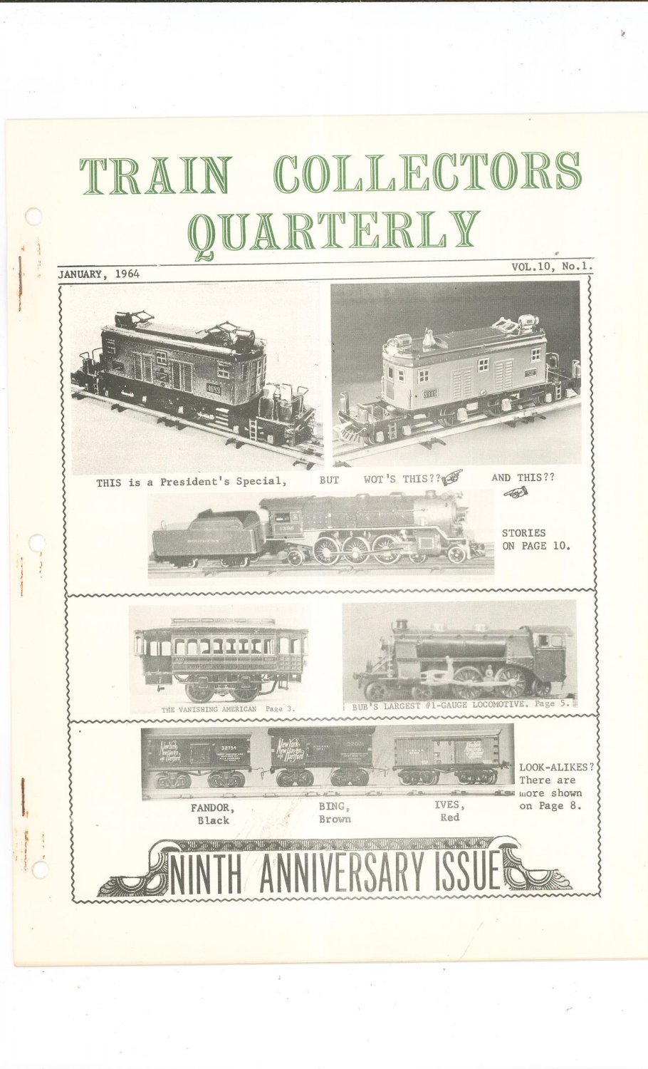 Vintage The Train Collectors Quarterly January 1964 Not PDF Free USA ...